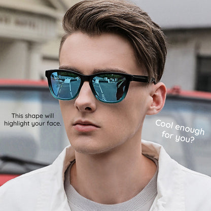Ochelari De Soare Barbati Techsuit 0717, Polarizati, Protectie UV, Negri Rosii