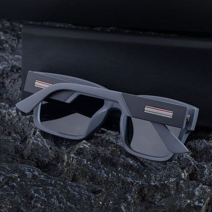 Ochelari De Soare Barbati Techsuit 8491, Polarizati, Protectie UV, Negri Mat Gri