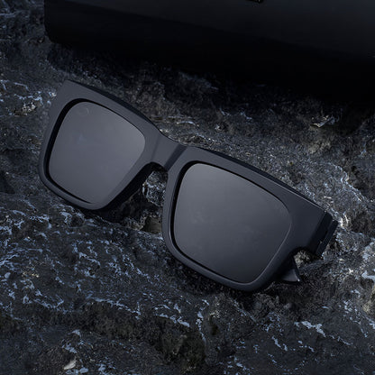 Ochelari De Soare Barbati Techsuit 8491, Polarizati, Protectie UV, Negri Mat Rosii