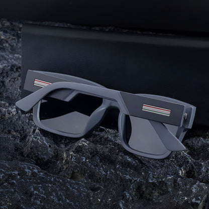 Ochelari De Soare Barbati Techsuit 8491, Polarizati, Protectie UV, Negri Mat Rosii