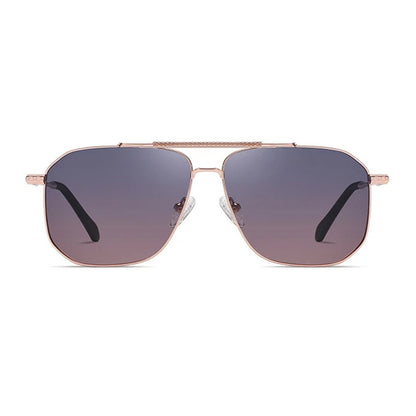Ochelari De Soare Barbati Techsuit 8538, Polarizati, Protectie UV, Roz Aurii Mov