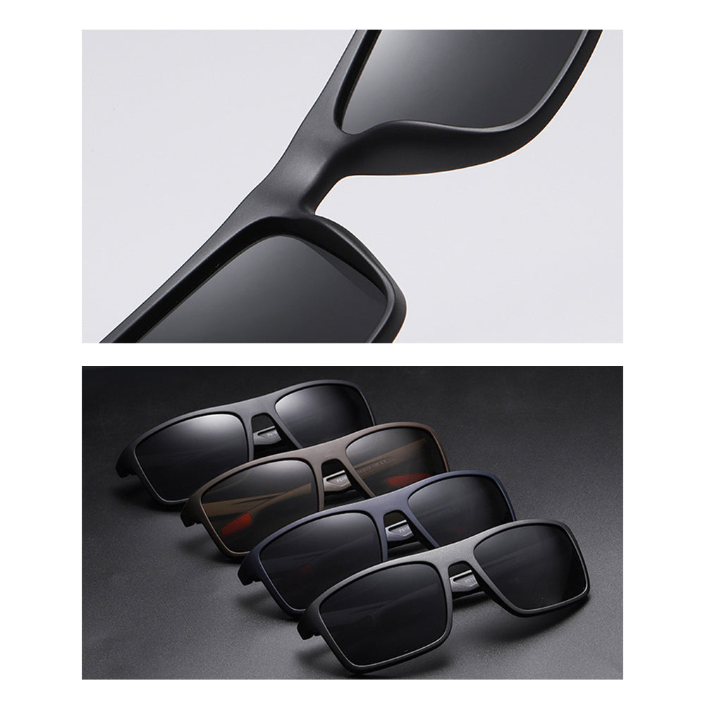 Ochelari De Soare Barbati Techsuit TR90 (MM101), Polarizati, Protectie UV, Albastri Rosii
