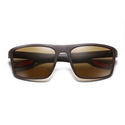 Ochelari De Soare Barbati Techsuit TR90 (MM101), Polarizati, Protectie UV, Maro