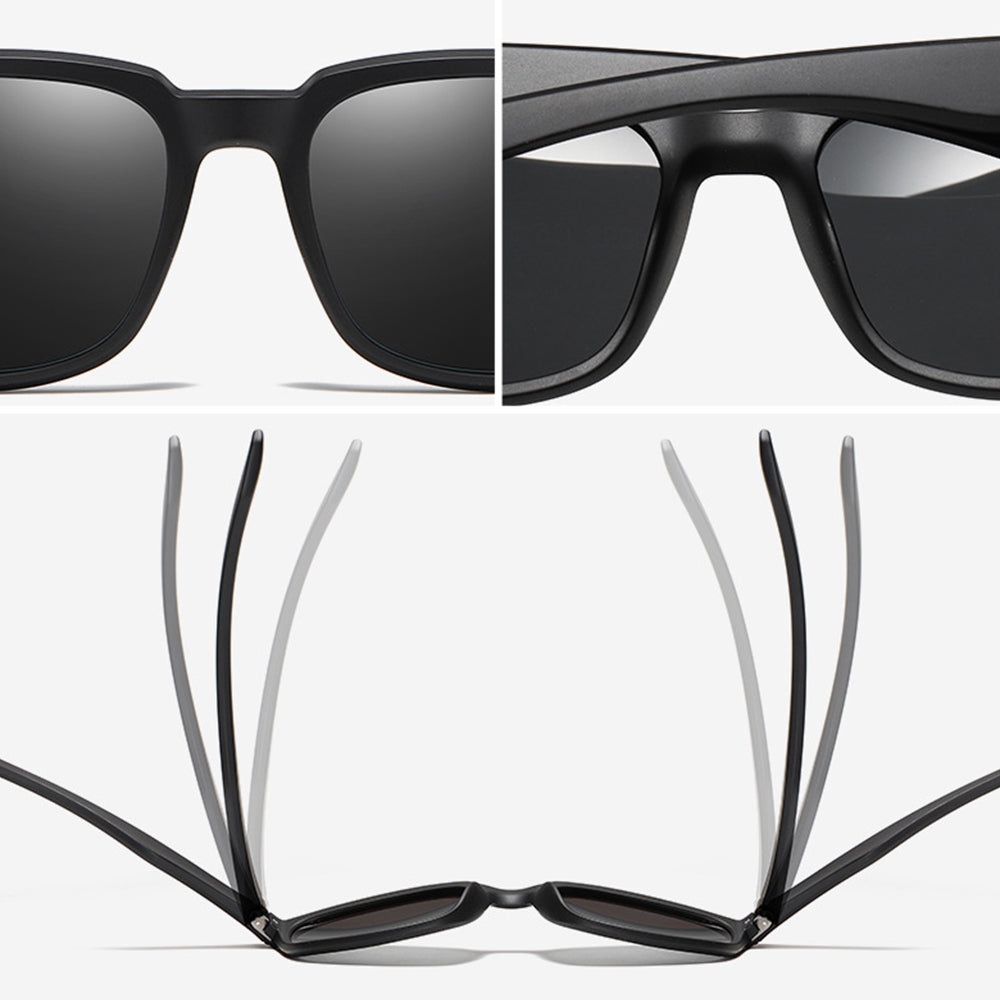 Ochelari De Soare Barbati Techsuit TR90 (MM101), Polarizati, Protectie UV, Maro
