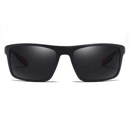 Ochelari De Soare Barbati Techsuit TR90 (MM101), Polarizati, Protectie UV, Negri Mat Rosii