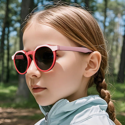 Ochelari De Soare Copii Techsuit 601, Polarizati, Protectie UV, Portocalii Gri
