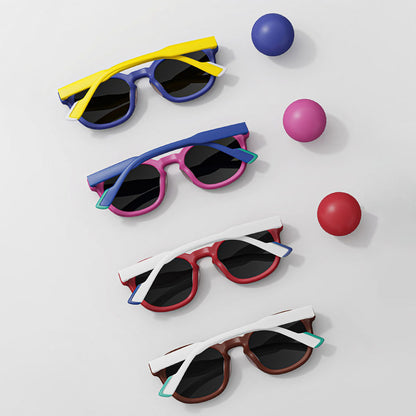 Ochelari De Soare Copii Techsuit 616, Polarizati, Protectie UV, Albastrii Galbeni