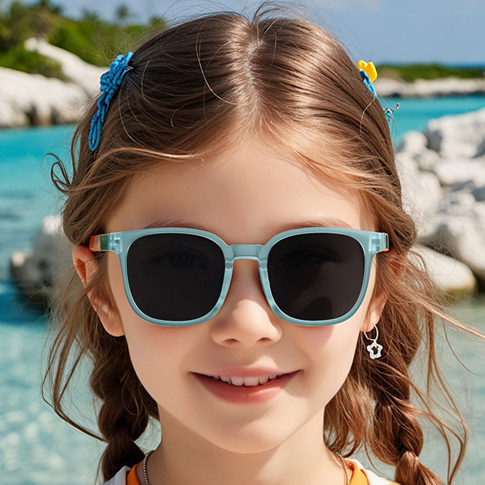 Ochelari De Soare Copii Techsuit 9694, Polarizati, Protectie UV, Bleu Negri