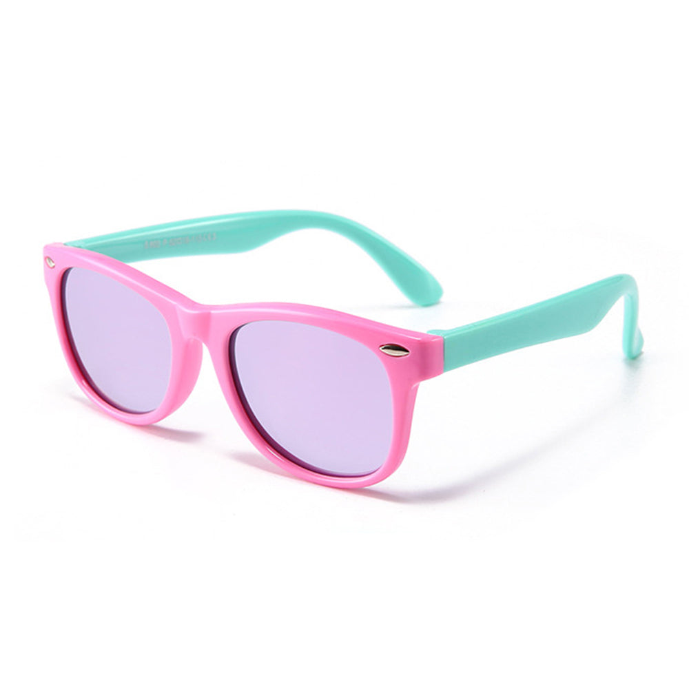 Ochelari De Soare Copii Techsuit D802, Polarizati, Protectie UV, Roz Verzi