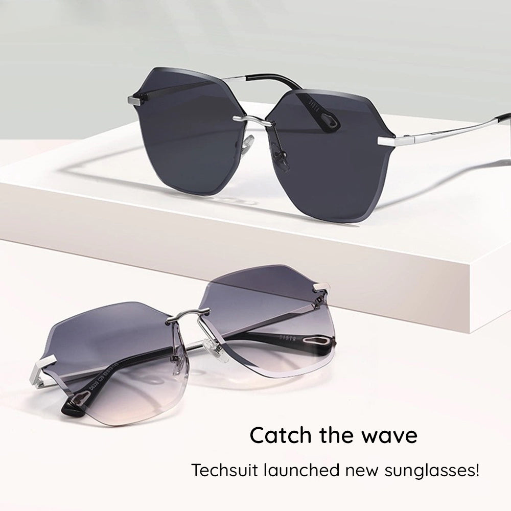 Ochelari De Soare Dama Techsuit 8195, Negri Argintii