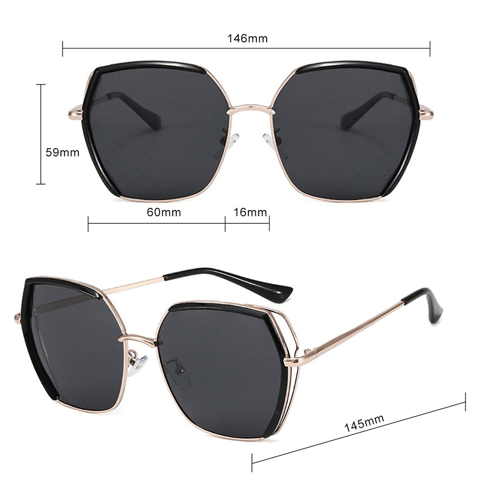 Ochelari De Soare Dama Techsuit 9768, Polarizati, Protectie UV, Gri Aurii Verzi