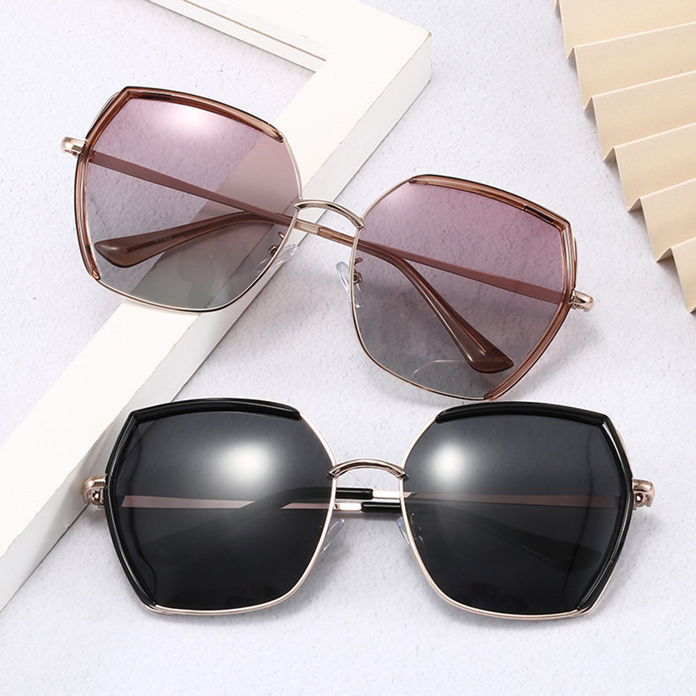 Ochelari De Soare Dama Techsuit 9768, Polarizati, Protectie UV, Negri Argintii Gri