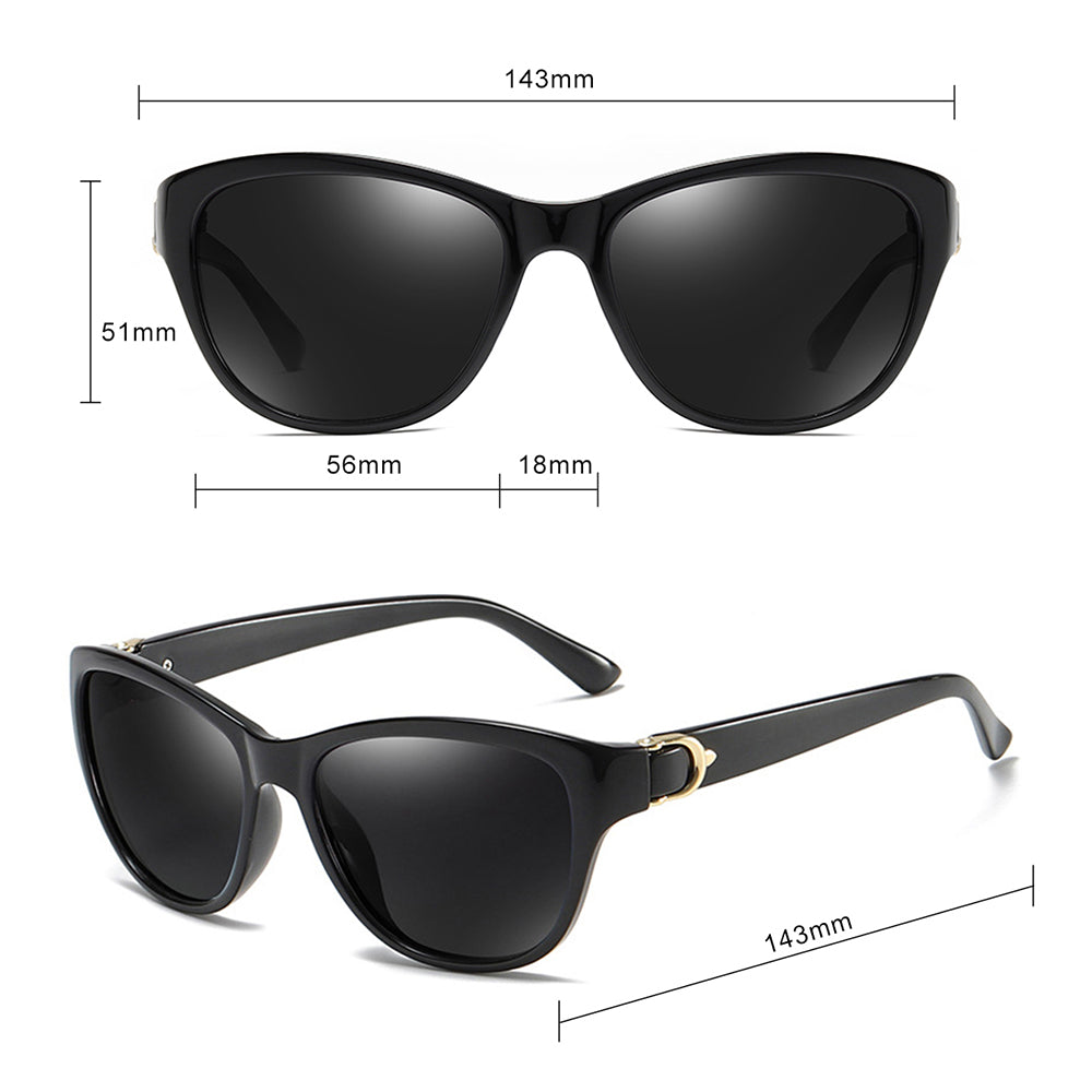 Ochelari De Soare Dama Techsuit A572, Polarizati, Protectie UV, Negri Roz
