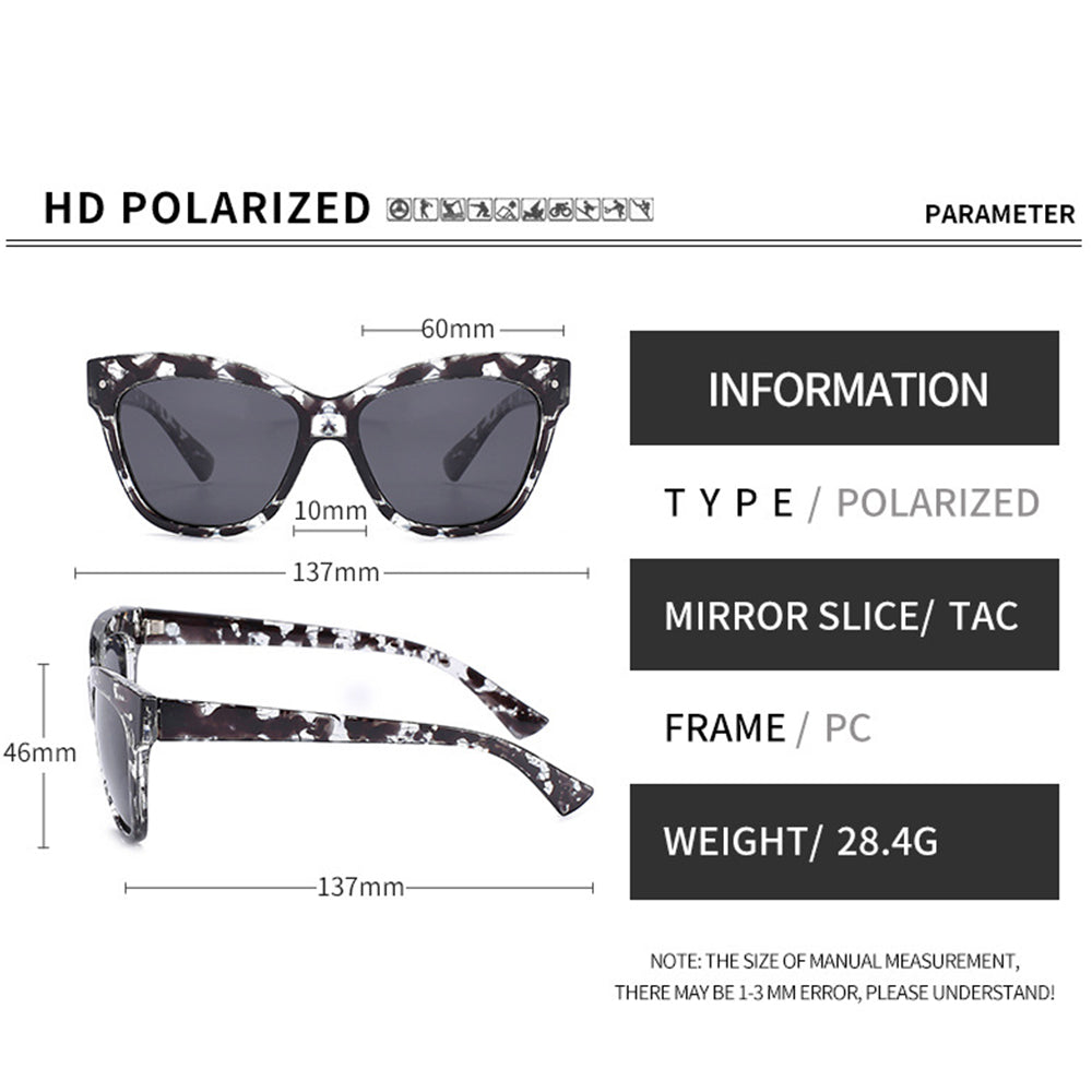 Ochelari De Soare Dama Techsuit OD8155-C3, Polarizati, Protectie UV, Negri Maro