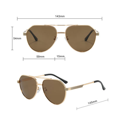 Ochelari De Soare Unisex Techsuit 8622, Polarizati, Protectie UV, Aurii