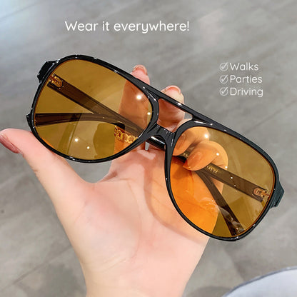 Ochelari De Soare Unisex Techsuit 98061, Protectie UV, Maro Bej Portocali