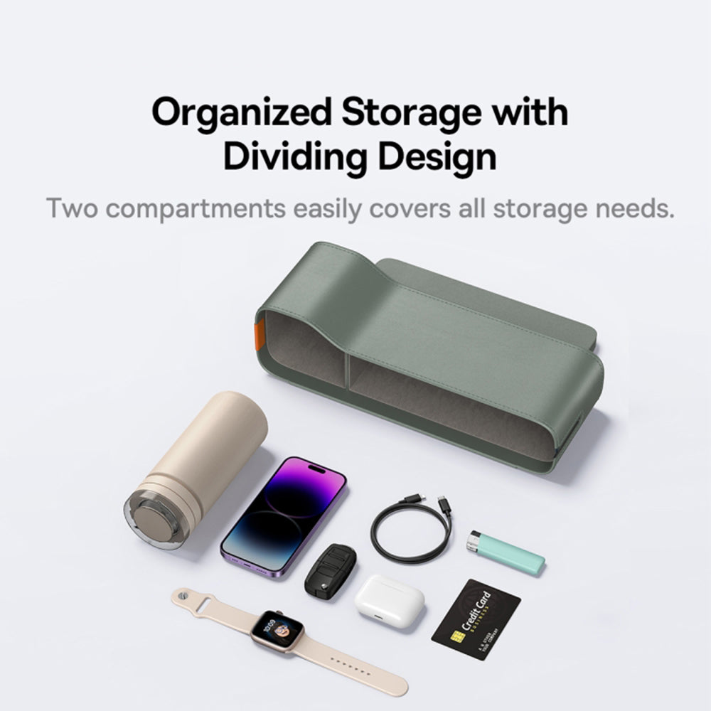 Organizator Auto Baseus OrganizeFun pentru spatiu dintre consola si scaun, Gri C20256502831-00