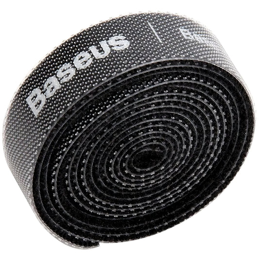Organizator Cabluri Baseus Circle, Velcro, 0.5m, Negru