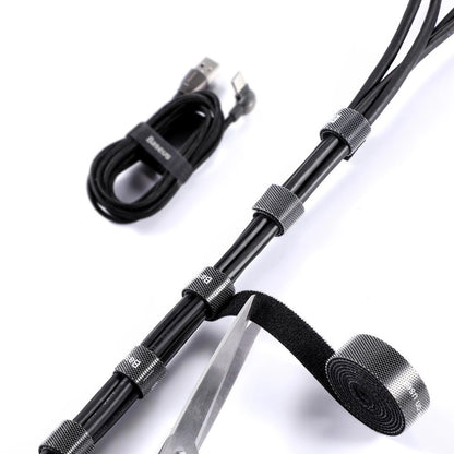 Organizator Cabluri Baseus Circle, Velcro, 1m, Negru ACMGT-E01