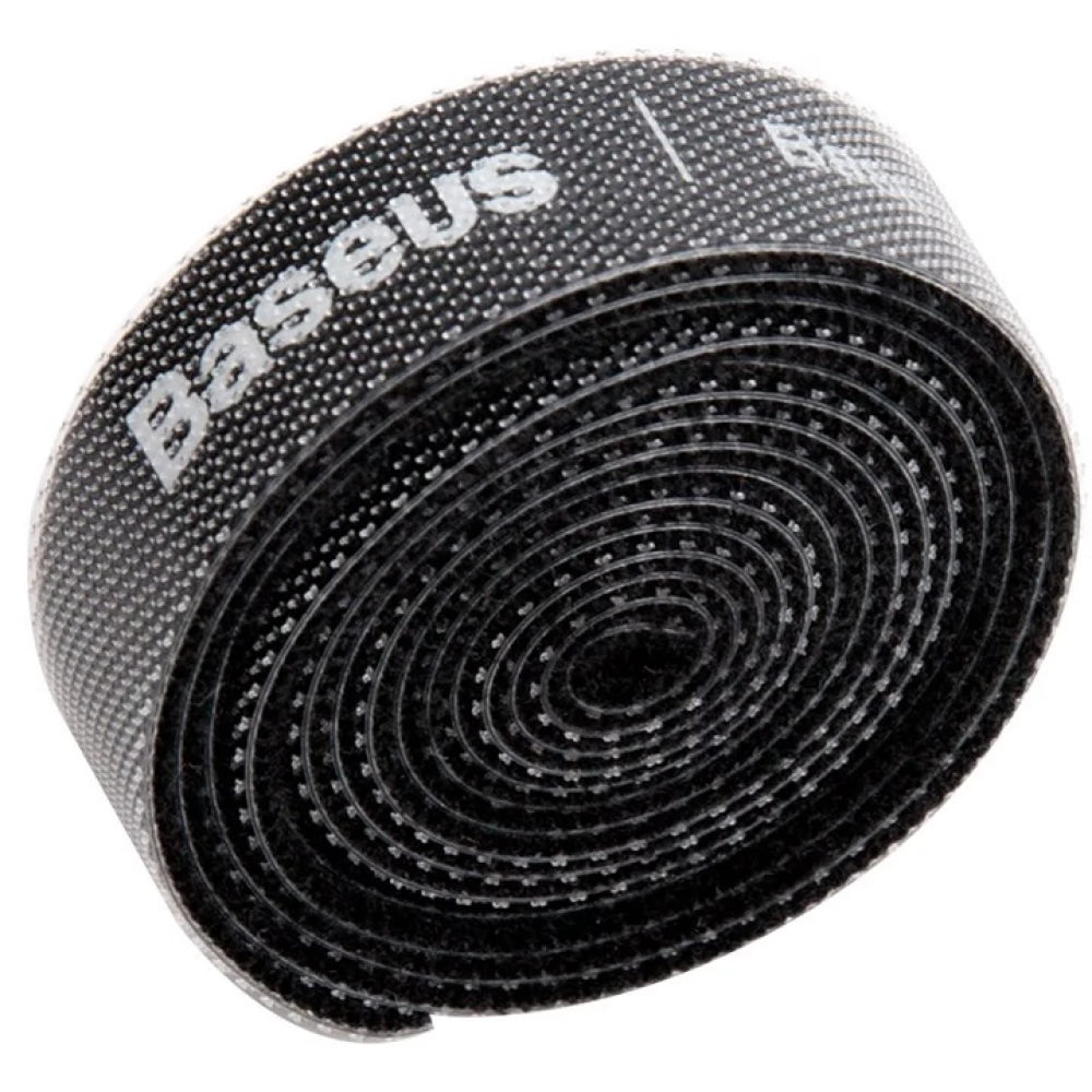 Organizator Cabluri Baseus Circle, Velcro, 1m, Negru ACMGT-E01