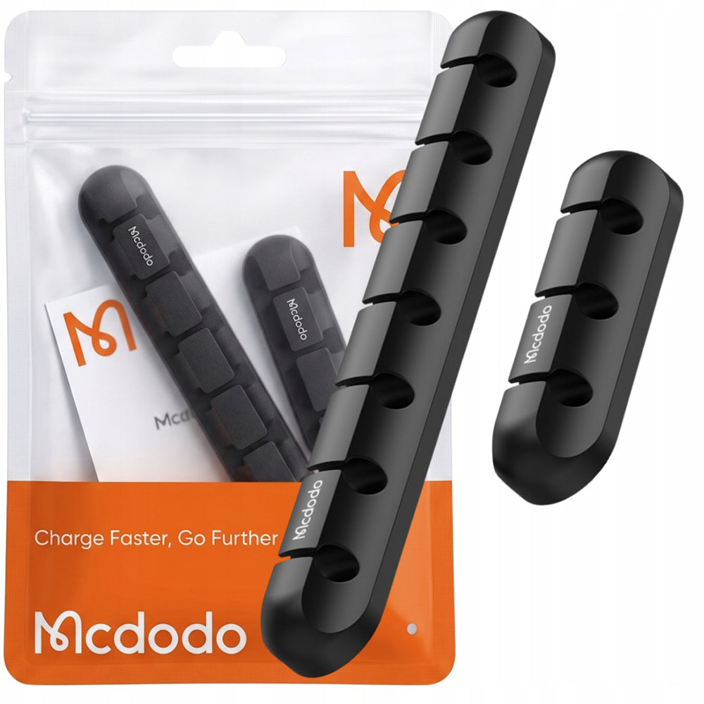Organizator Cabluri McDodo WF-5960, Set 2 bucati, Negru