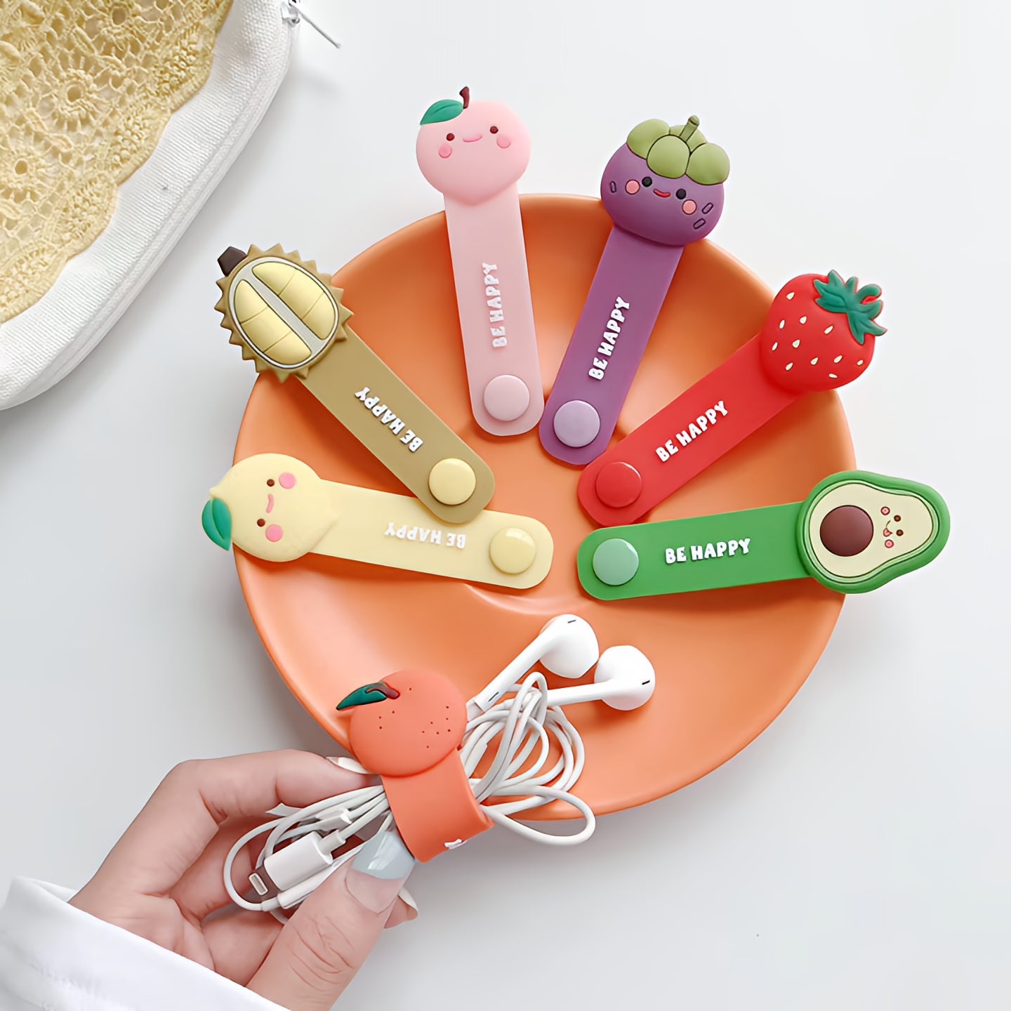 Organizator Cabluri OEM Pixie Avocado, Multicolor