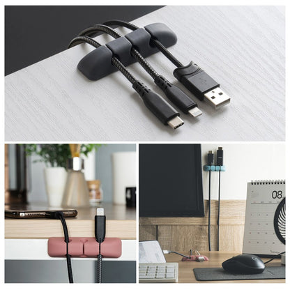 Organizator Cabluri Ringke, Set 4 bucati, Negru