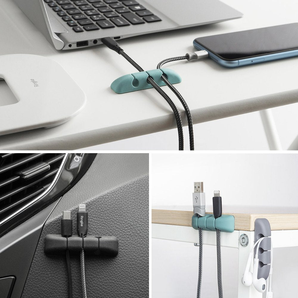 Organizator Cabluri Ringke, Set 4 bucati, Negru