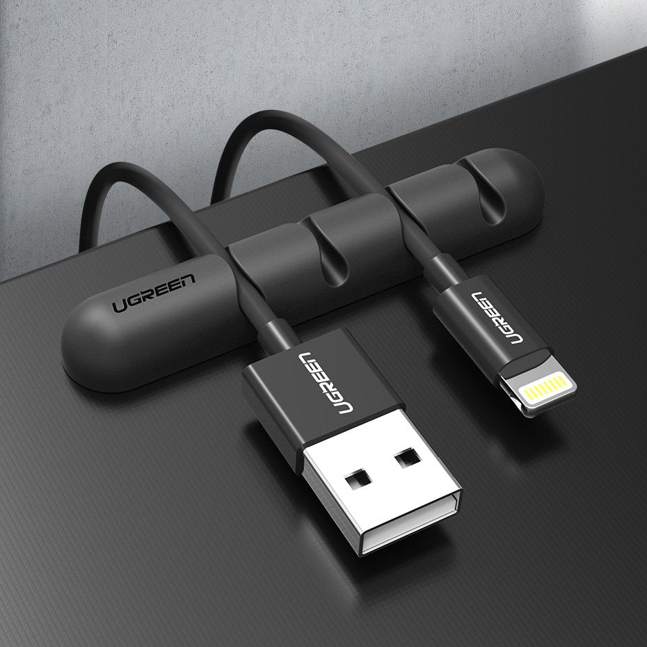 Organizator Cabluri UGREEN, Set 2 bucati, Negru