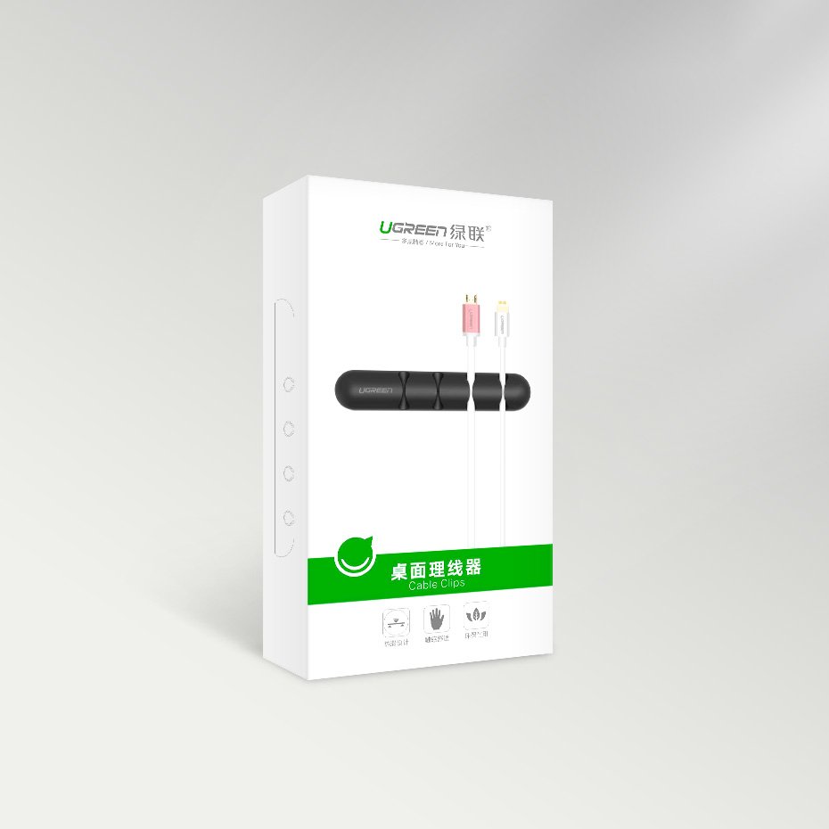 Organizator Cabluri UGREEN, Set 2 bucati, Negru