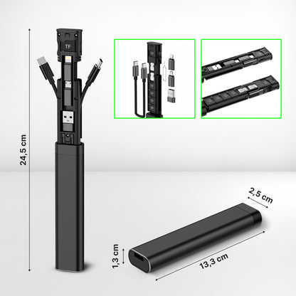 Organizator cu Accesorii / Cititor Card Qualo QZS-P-01, Negru