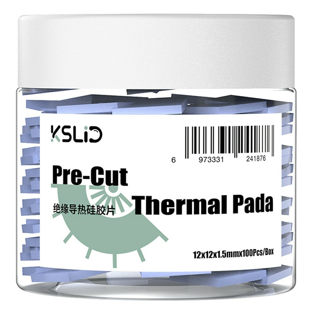 Pad Termoconductor KSLid P100, 12mm x 12mm x 1.5mm, Set 100 bucati