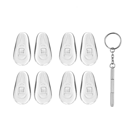 Pernute Siliconice Ochelari si Surubelnita Techsuit ST1, Set 4 bucati, Transparente