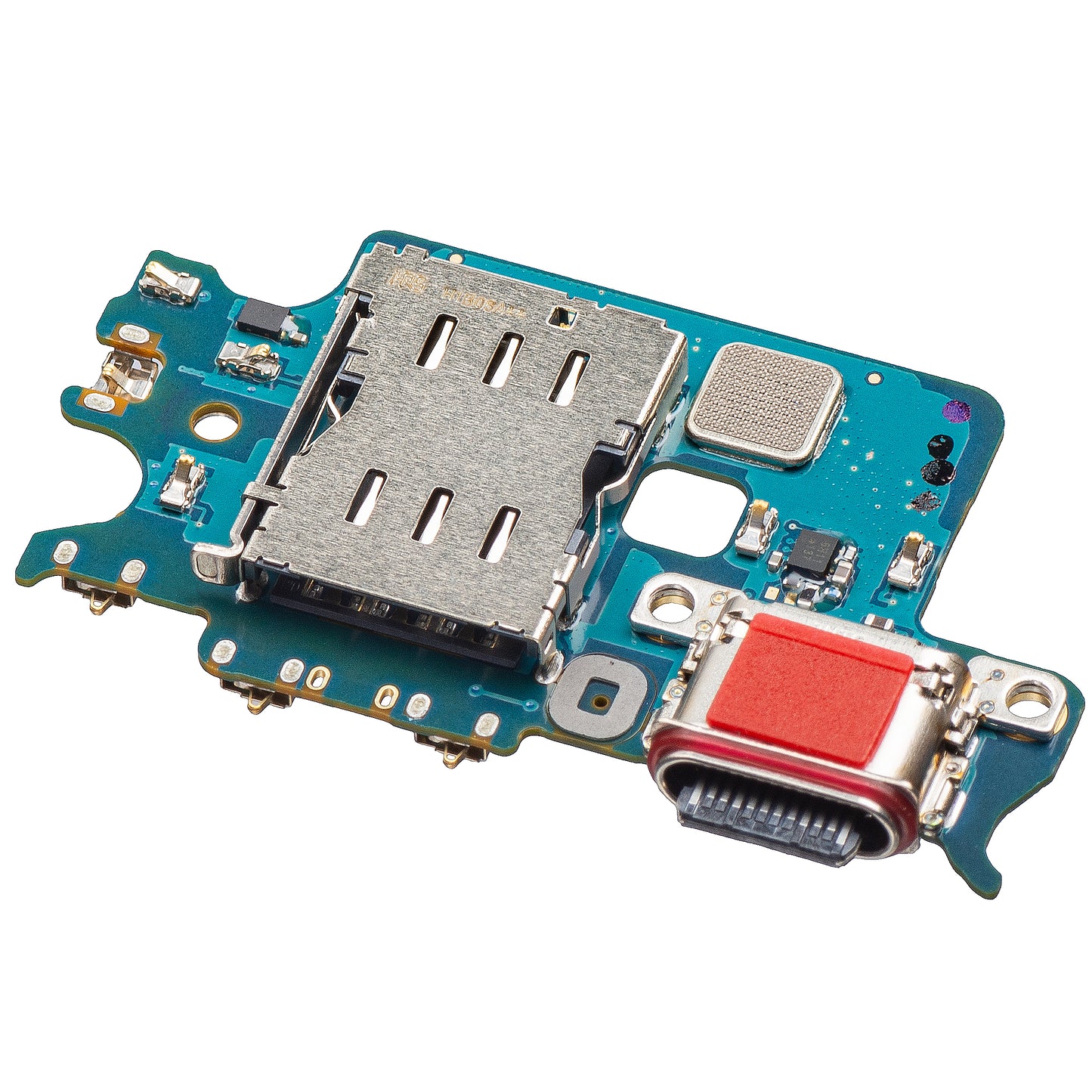 Samsung Galaxy S22 5G S901, Swap GH96-14789A moduł czytnika kart SIM - mikrofon - złącze ładowania z płytką Swap GH96-14789A