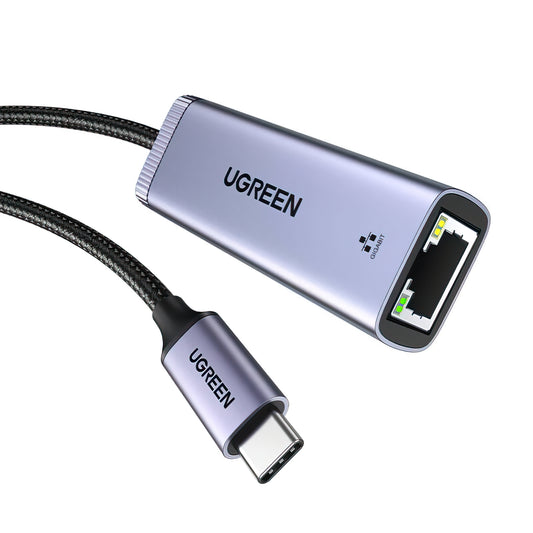 Placa Retea UGREEN CM483, RJ45, USB-C, Gri