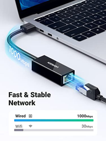 Placa Retea UGREEN CR111, RJ45, USB 3.0, Alb