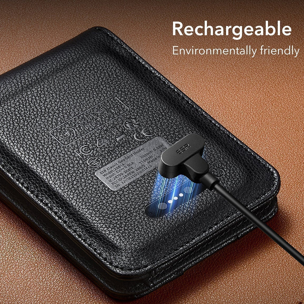 Portofel ESR Classic Geo cu functie Find My si Protectie RFID, Negru, Resigilat