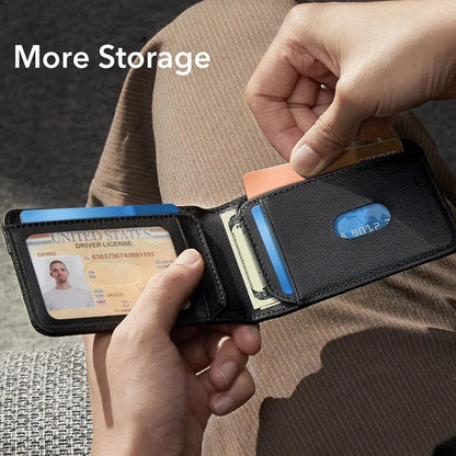 Portofel ESR Classic Geo cu functie Find My si Protectie RFID, Maro