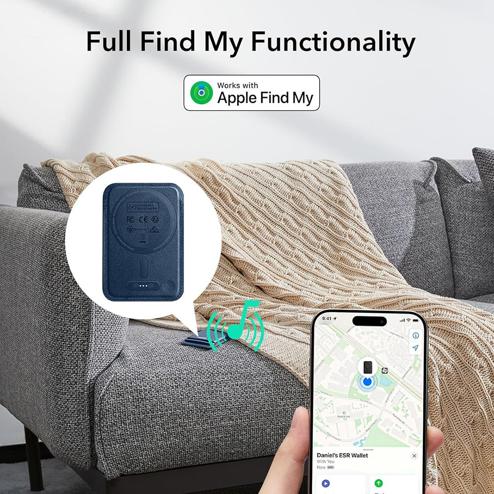 Portofel Magsafe, ESR, Classic Geo, Bleumarin