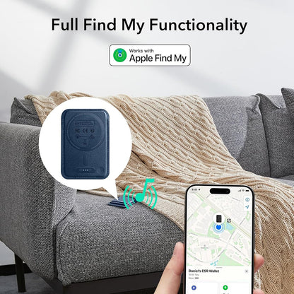 Portofel Magsafe, ESR, Classic Geo, Bleumarin