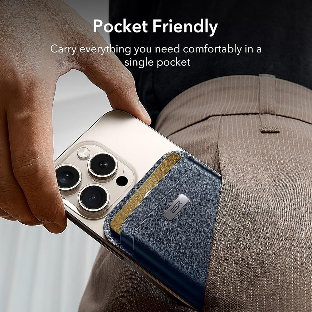 Portofel Magsafe, ESR, Classic Geo, Bleumarin