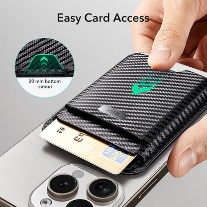 Portofel Magsafe, ESR, Classic Geo Carbon, Negru