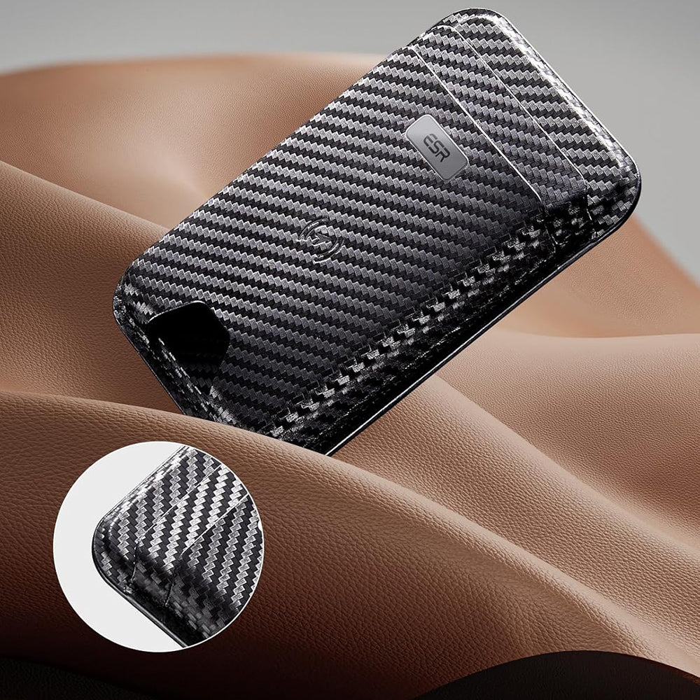 Portofel Magsafe, ESR, Classic Geo Carbon, Negru