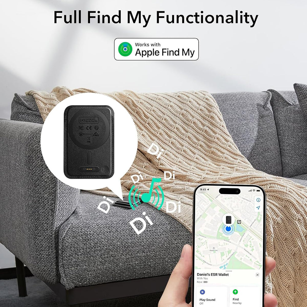 Portofel MagSafe, ESR, Classic Geo, Negru
