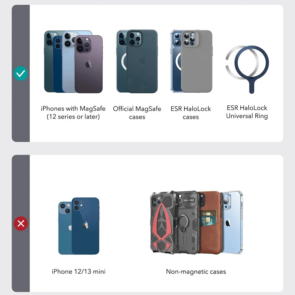 Portofel MagSafe, ESR, Findy my Wallet 3C, Negru