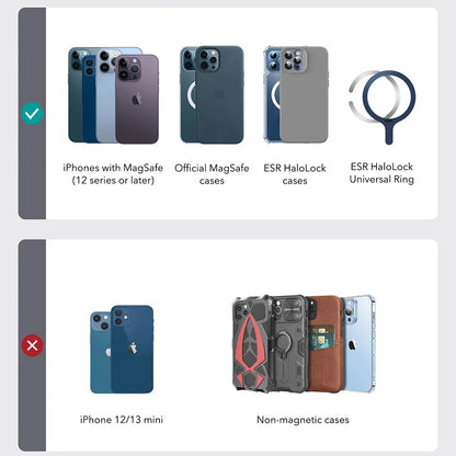 Portofel MagSafe, ESR, Findy my Wallet 3C, Negru