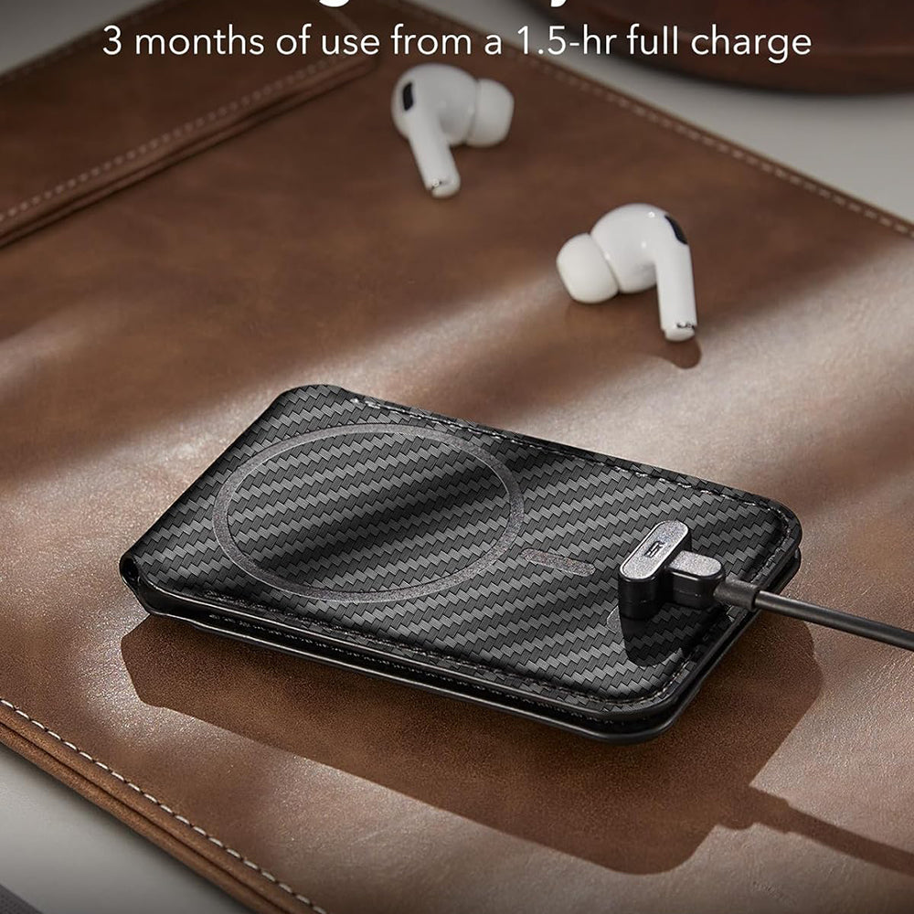 Portofel Magsafe, ESR, Findy my Wallet Carbon, Negru