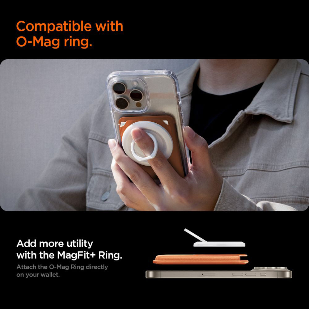 Portofel MagSafe, Spigen, Valentinus MagFit+ , Portocaliu AFA11340