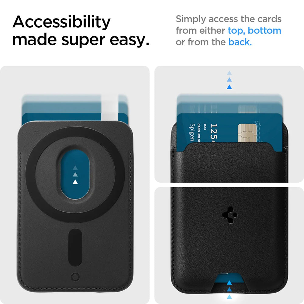 Portofel MagSafe, Spigen, Valentinus MagFit 2 Cards, Negru AMP02284
