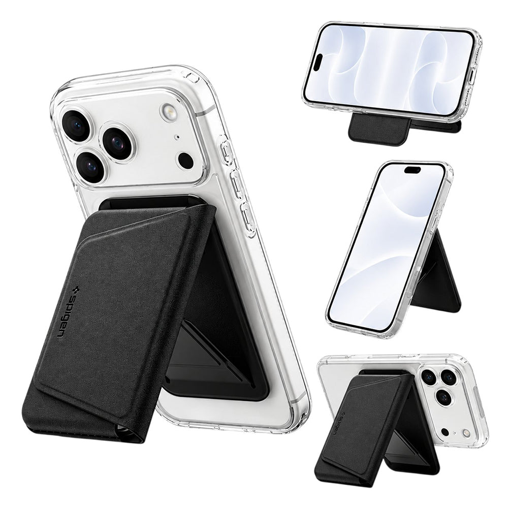Portofel MagSafe, Spigen, Valentinus S-2 3 Cards, Negru AFA11978